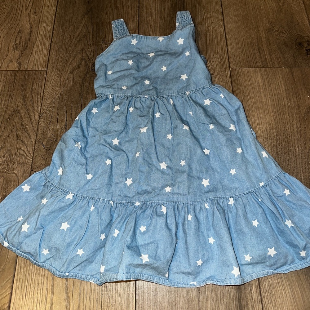 Wonder Nation Denim Dress with White Stars